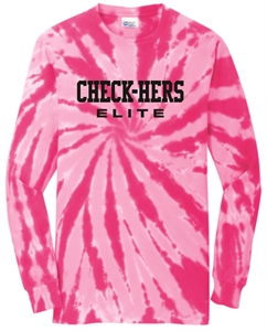 Picture of Check-Hers - Tie-Dye Adult 5.4 oz. 100% Cotton Long-Sleeve T-Shirt